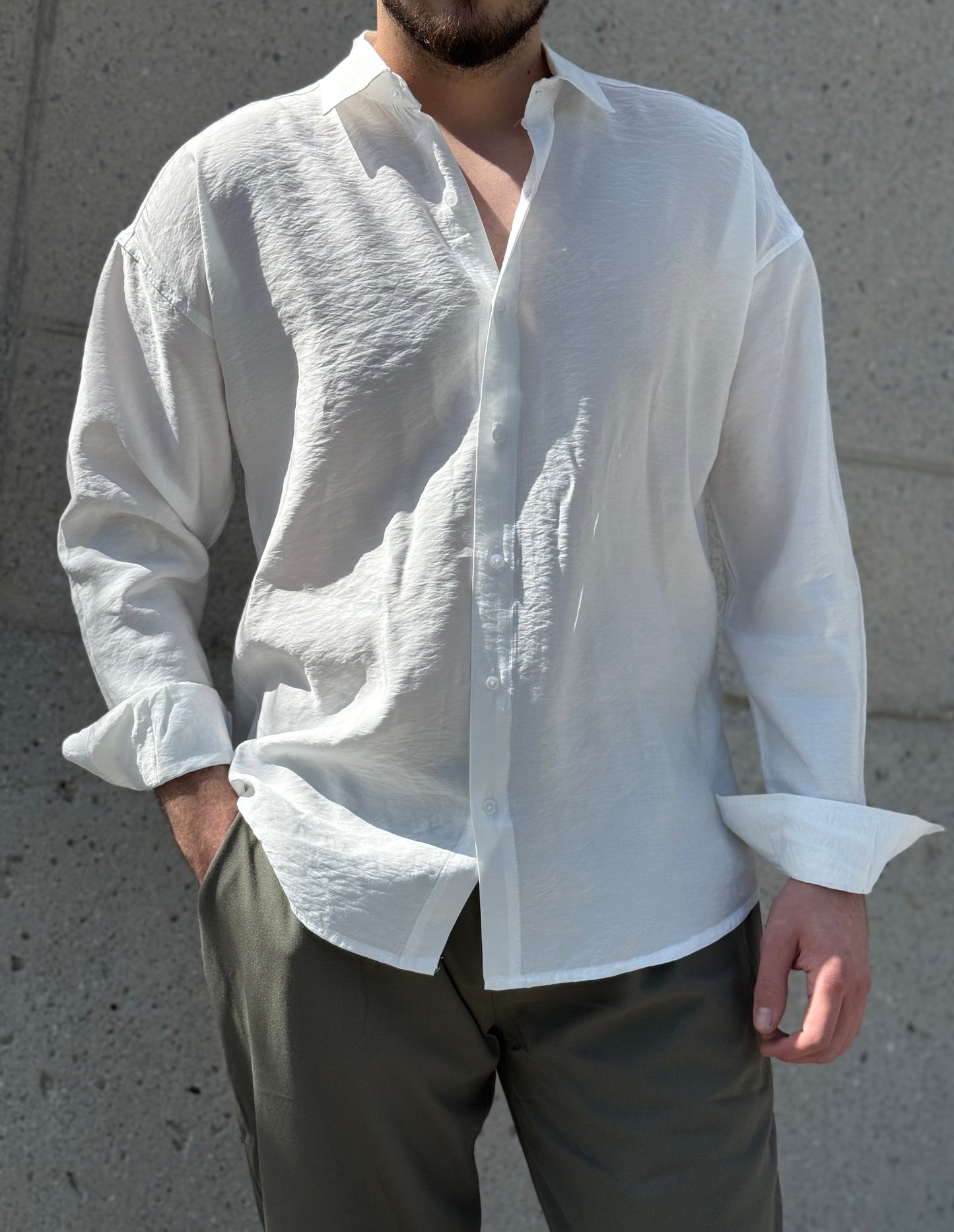 Oversize-Hemd – Weiß