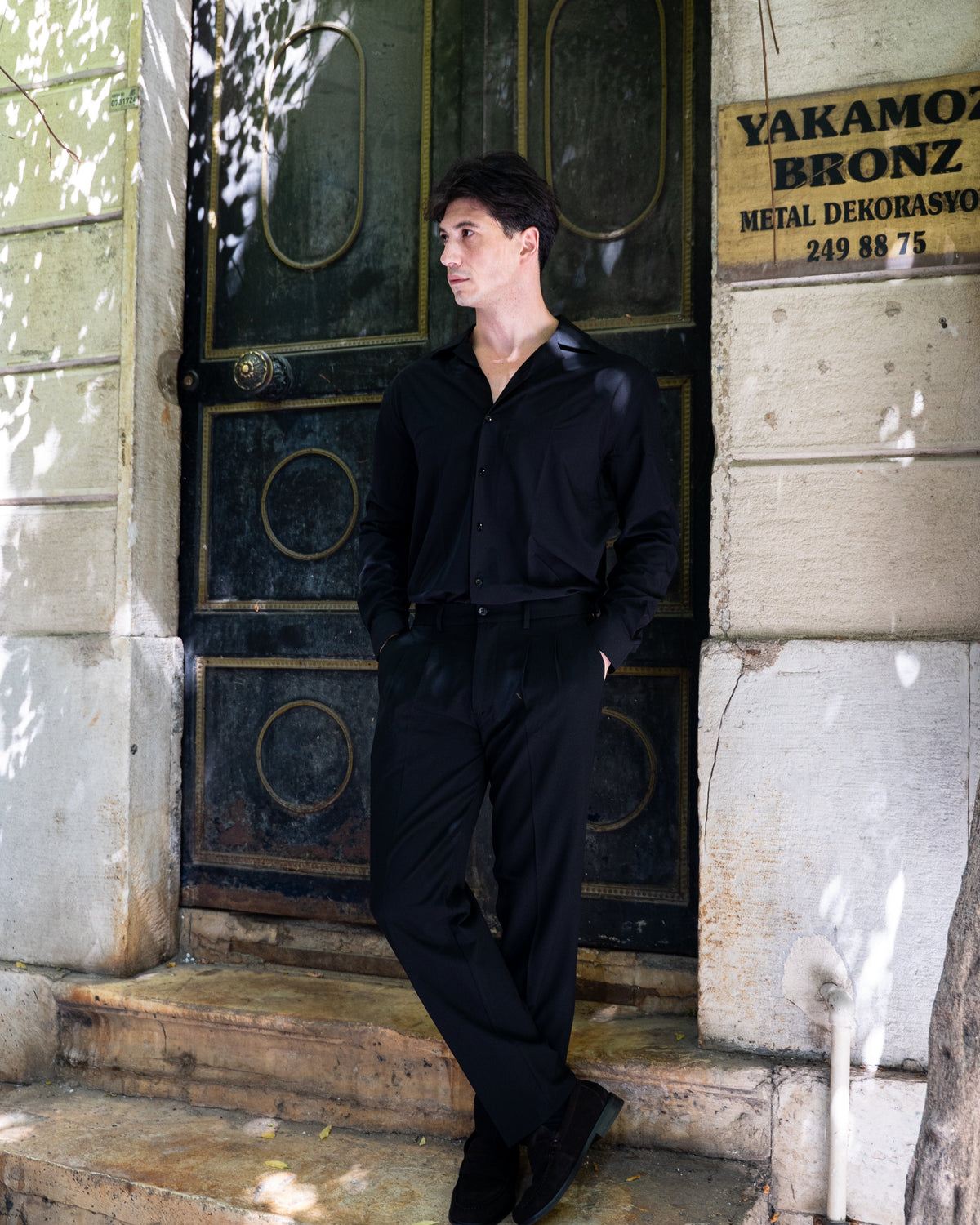 Regular-Fit Hemd - Schwarz
