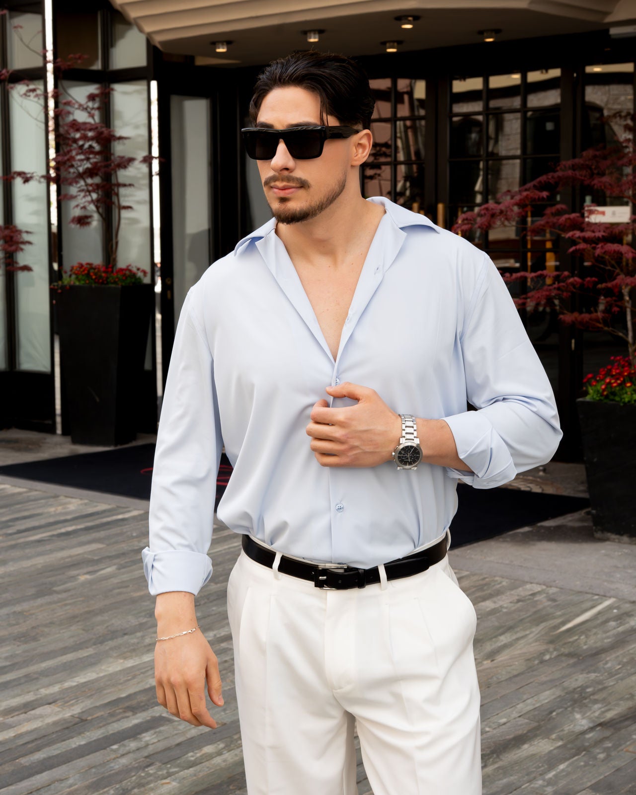 Regular-Fit Hemd - Hellblau