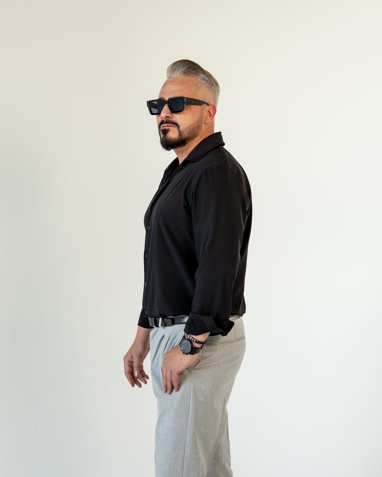 Regular-Fit Hemd - Schwarz