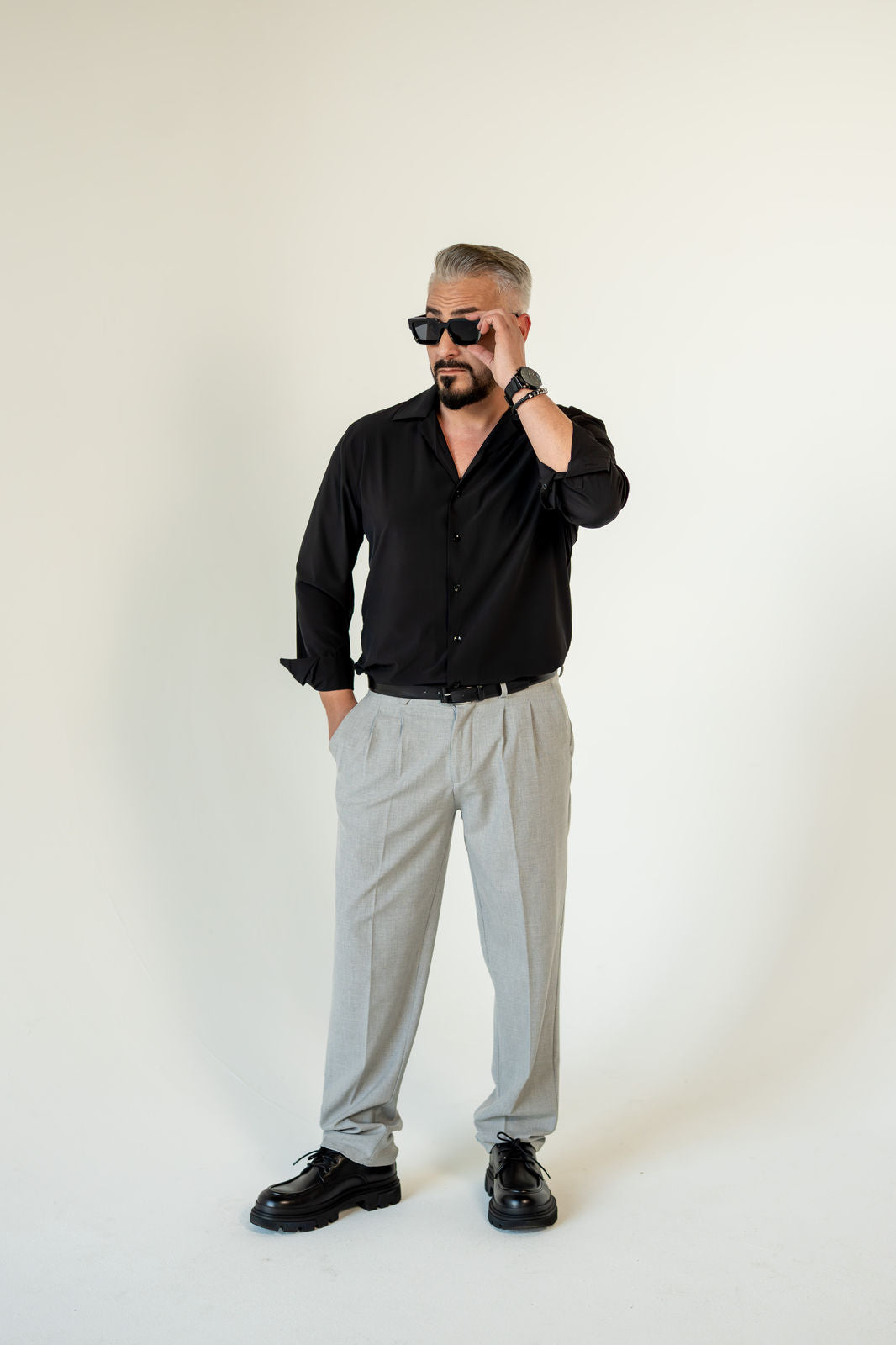 Regular-Fit Hemd - Schwarz