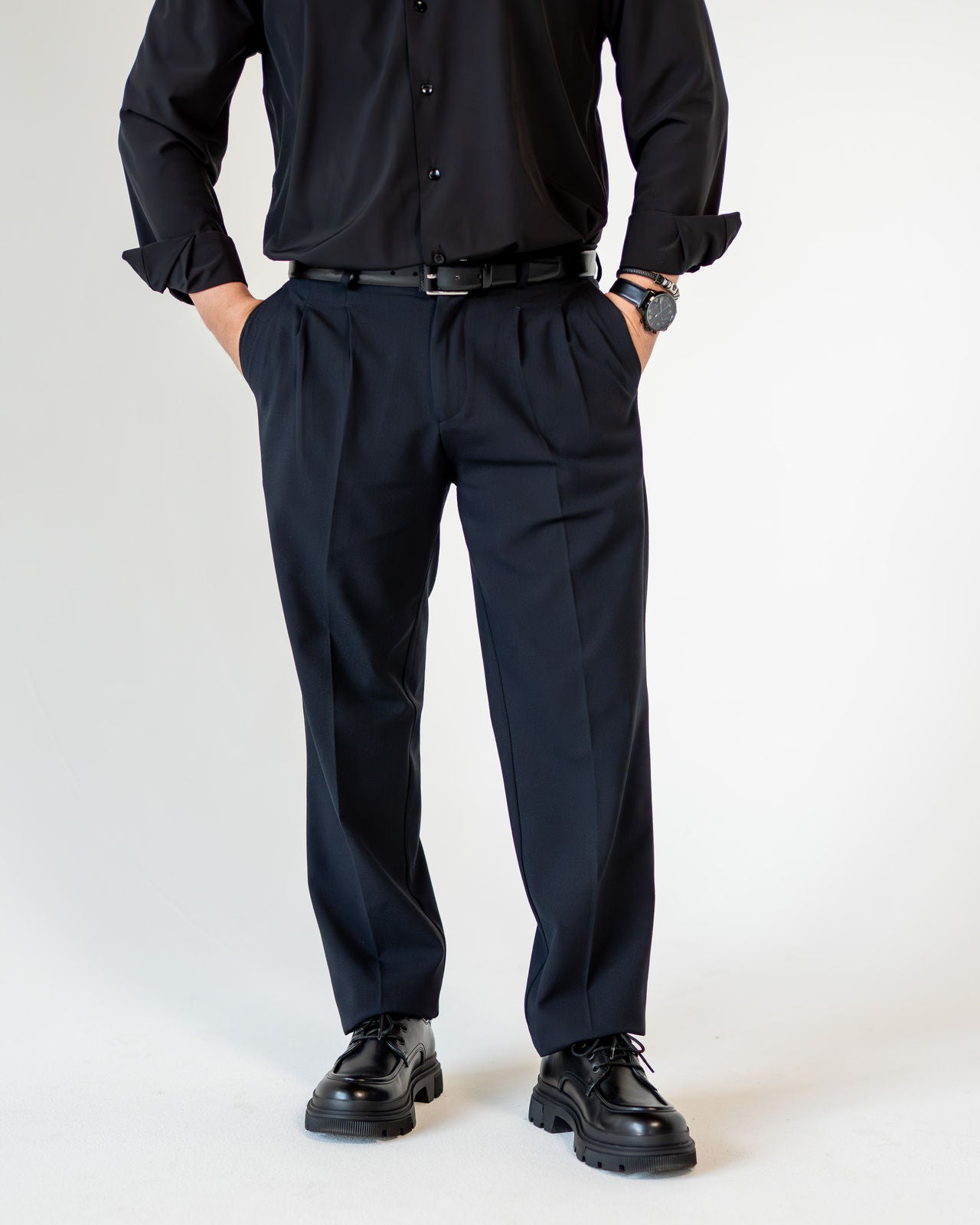 Relaxed Tailored Hose - Dunkelblau