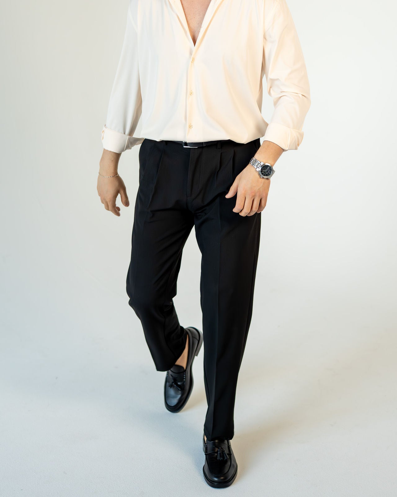 Relaxed Tailored Hose - Schwarz