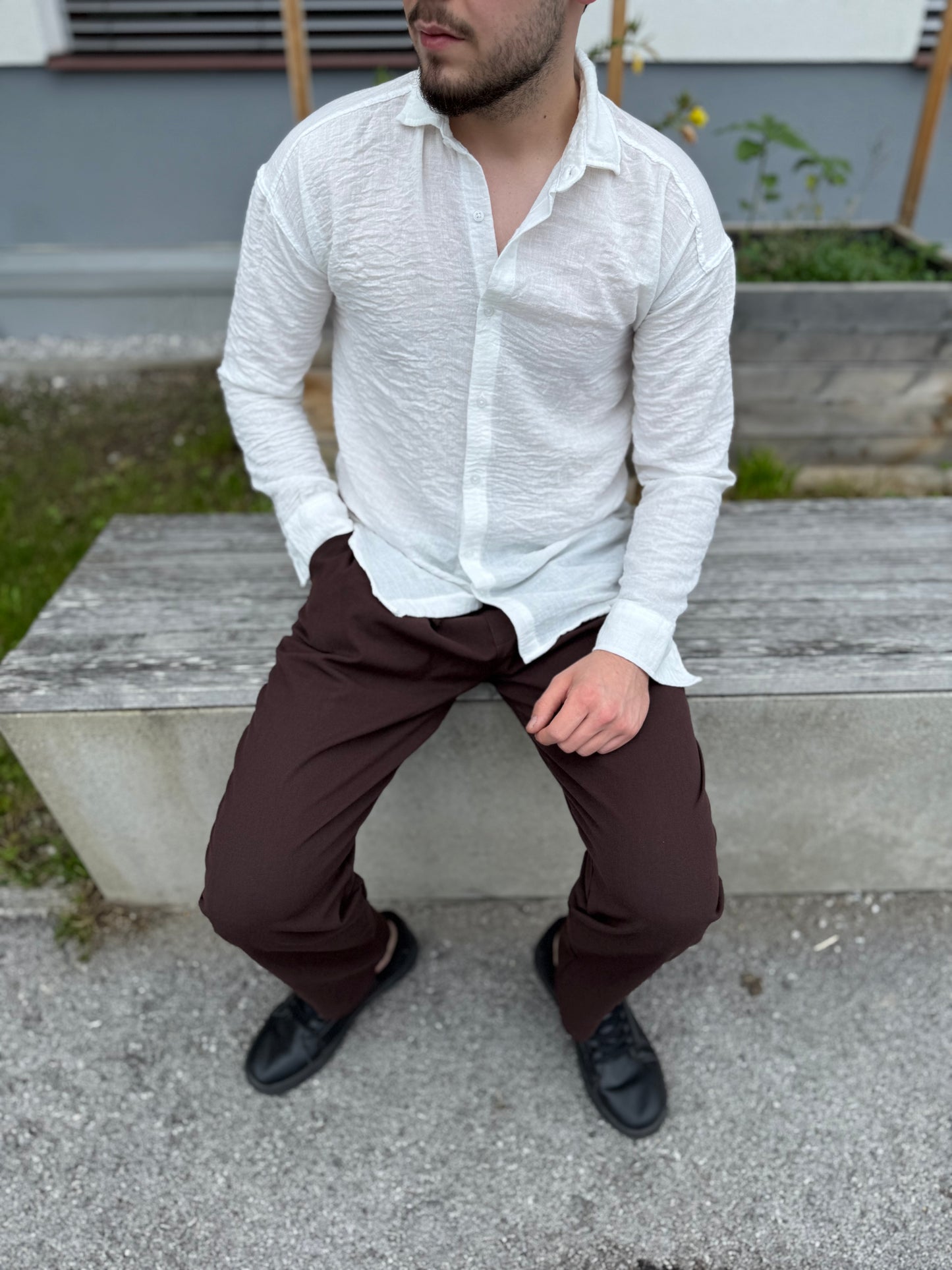 Oversize-Hemd – Weiß