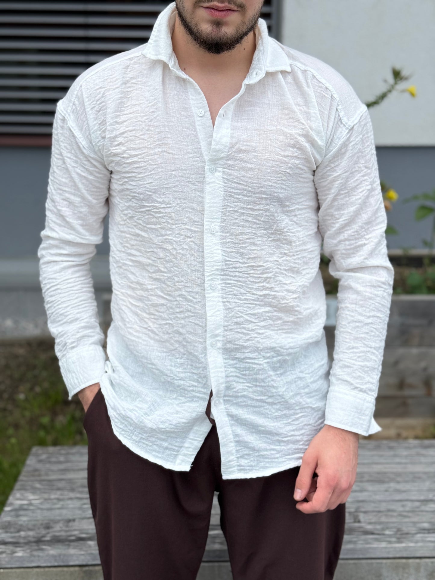 Oversize-Hemd – Weiß