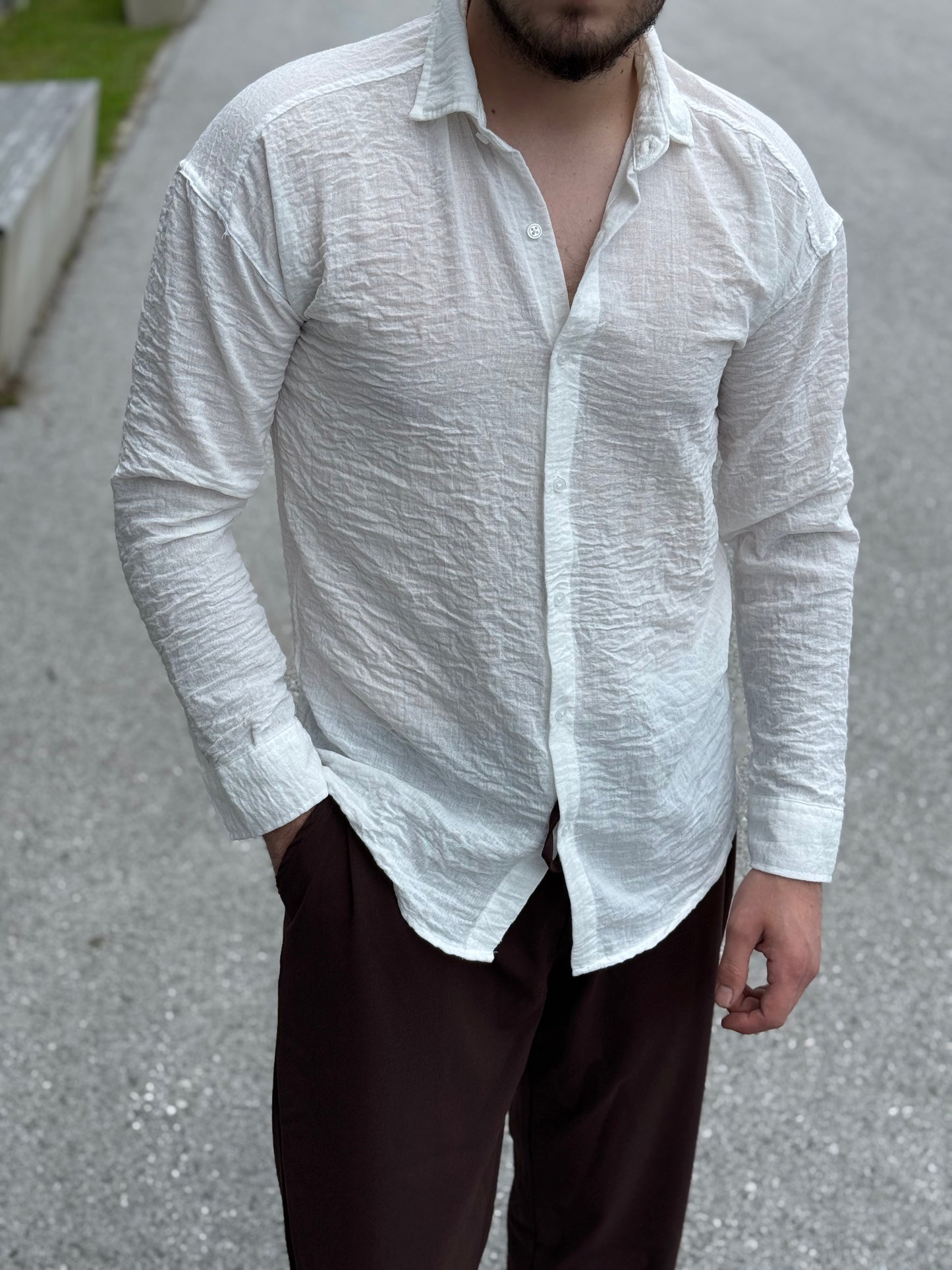 Oversize-Hemd – Weiß