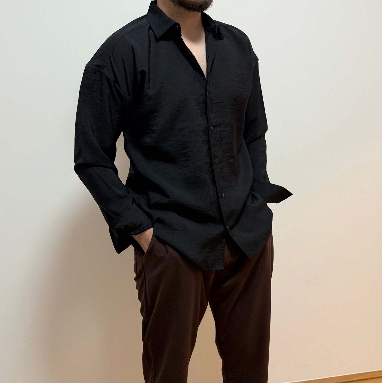 Oversize-Hemd – Schwarz