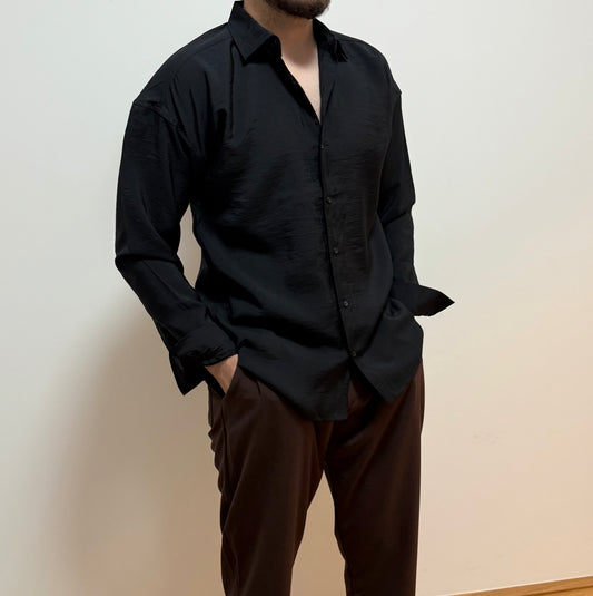 Oversize-Hemd – Schwarz