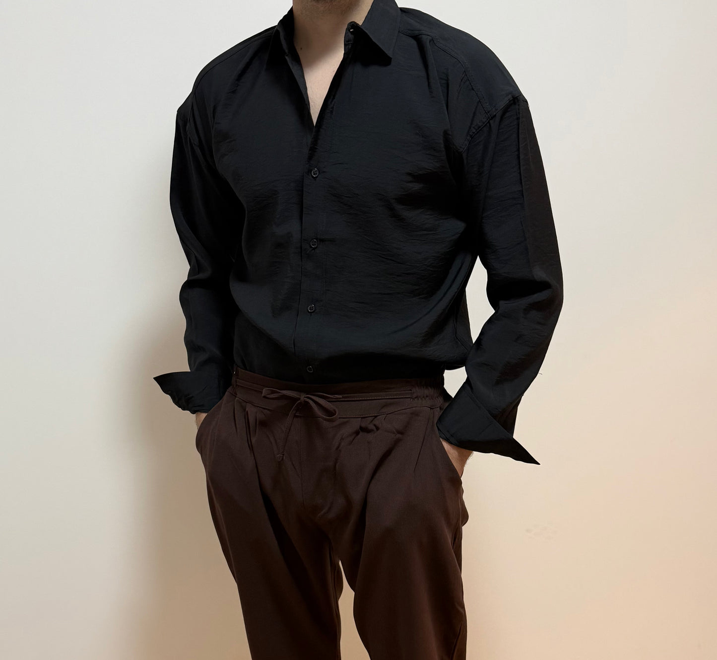 Oversize-Hemd – Schwarz