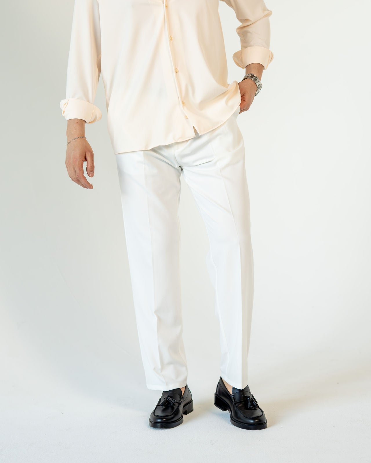 Relaxed Tailored Hose - Ecru