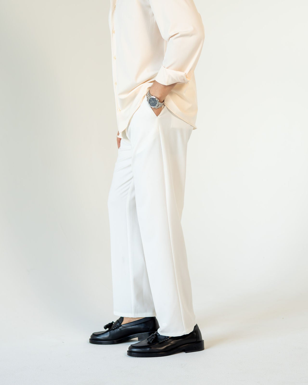 Relaxed Tailored Hose - Ecru