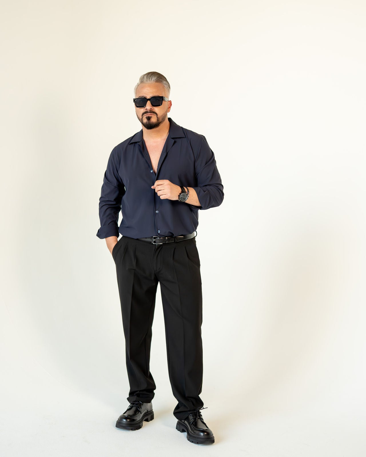 Regular-Fit Hemd - Dunkelblau